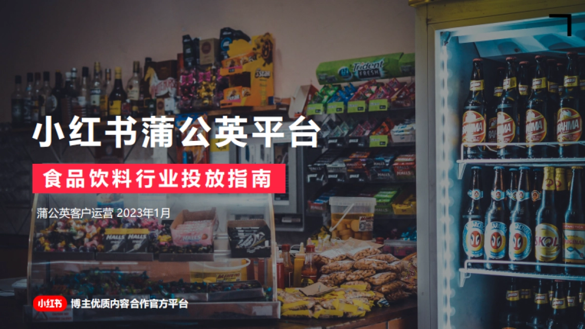 2022年小红书蒲公英食饮行业投放指南_第1页