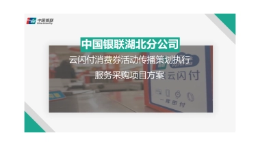 银联云闪付消费券项目方案