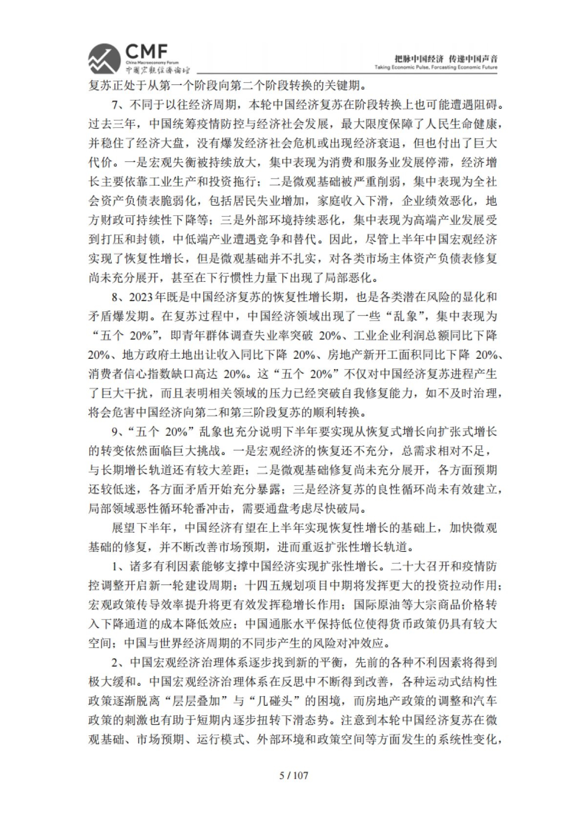 CMF：中国宏观经济分析与预测报告（2023年中期）_第7页