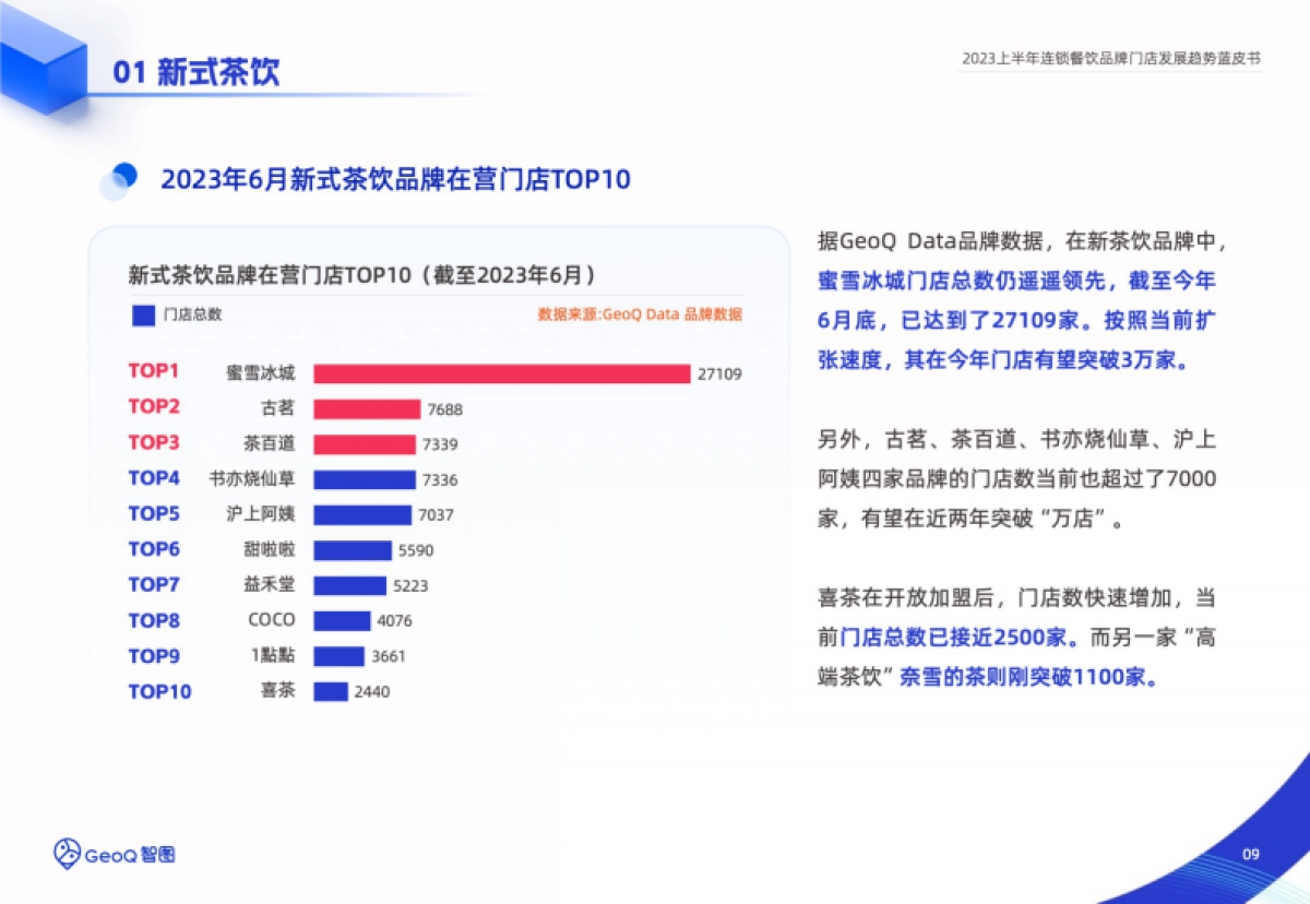 GeoQ智图：2023上半年连锁餐饮品牌门店发展趋势蓝皮书_第9页