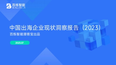 百炼智能中国出海企业现状洞察报告2023