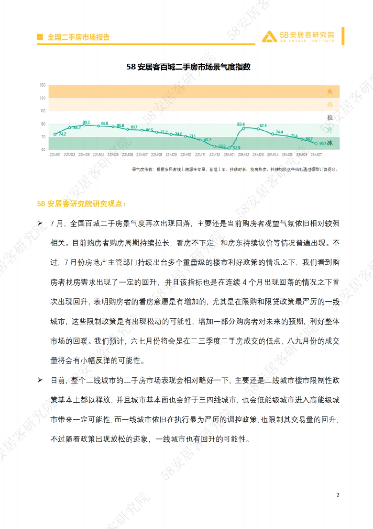 安居客研究院：全国二手房市场月报（2023年7月）_第2页