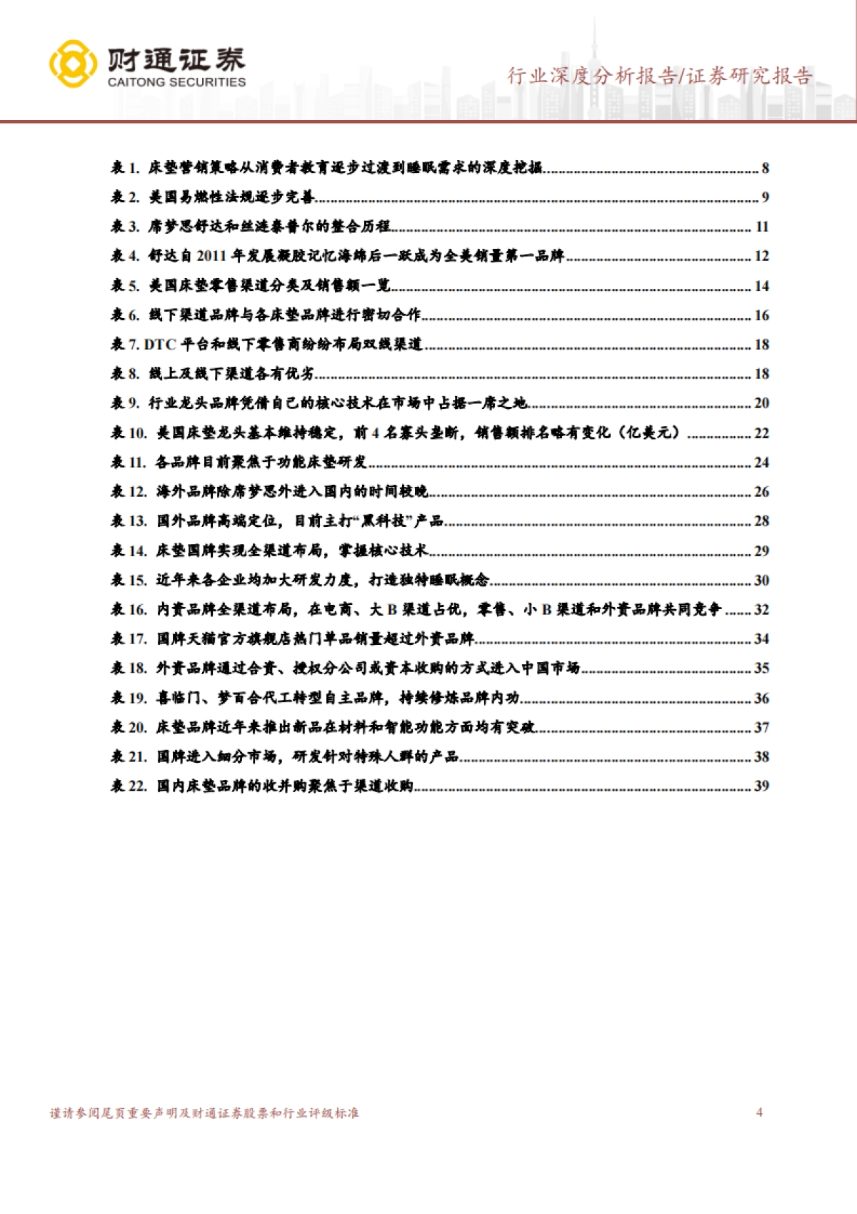 财通证券：建筑材料行业深度分析报告-消费建材西学东渐系列（四）床垫篇-掘金海内外-择良品而栖_第4页
