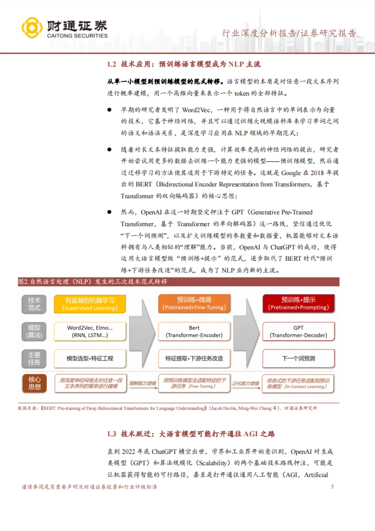 财通证券：计算机行业深度分析报告-大语言模型的前世、今生与未来_第5页