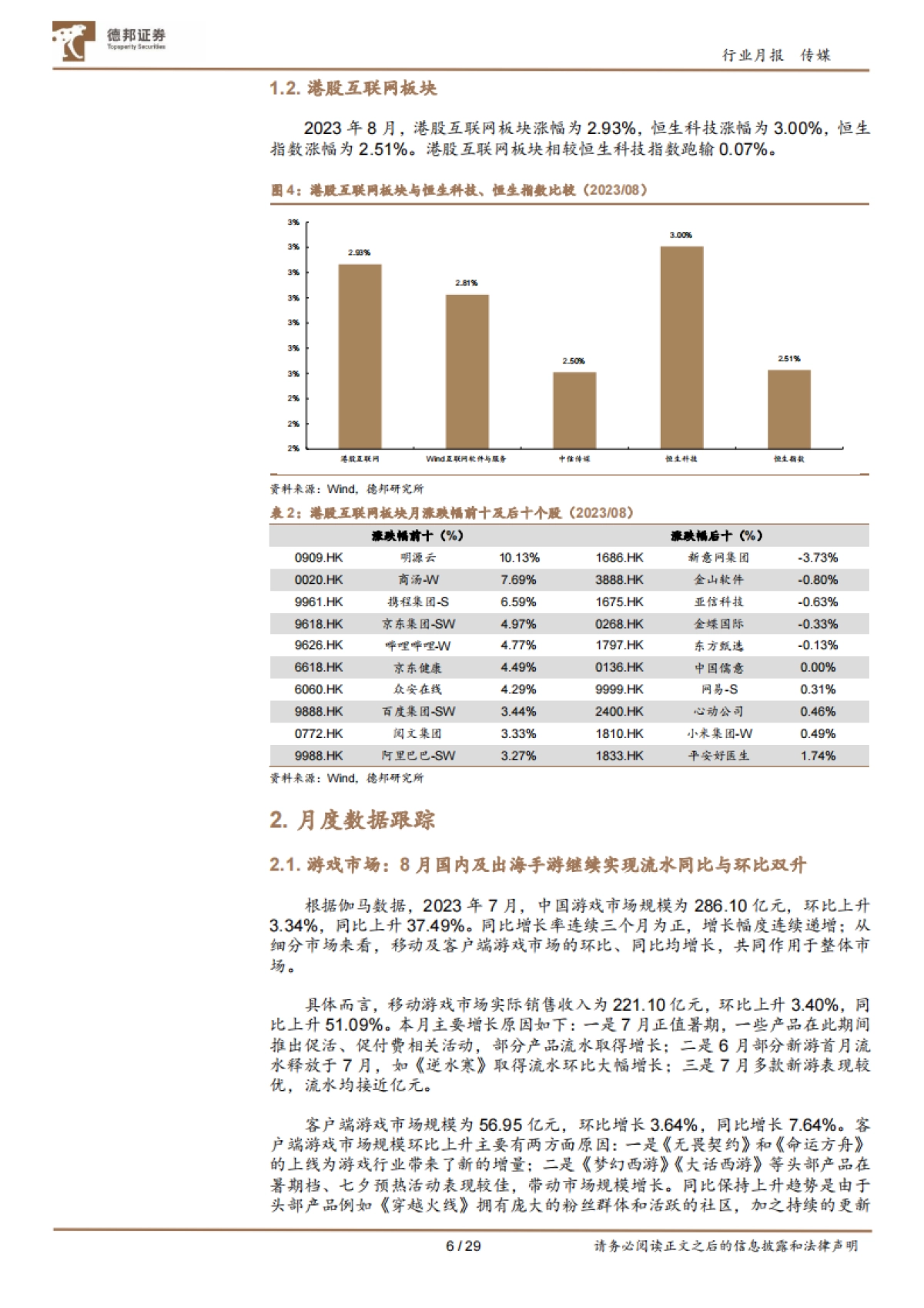 传媒互联网行业8月报：配置中报绩优标的；建议Q3积极布局AI应用-20230906-德邦证券-29页_第6页