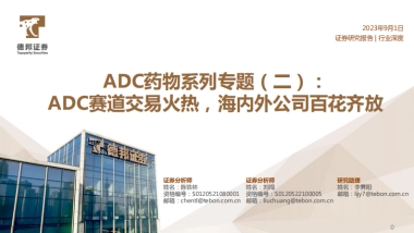 德邦证券：医药行业ADC药物系列专题（二）-ADC赛道交易火热-海内外公司百花齐放