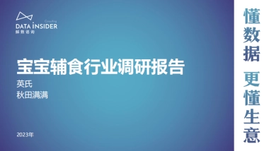 解数咨询：宝宝辅食行业调研报告