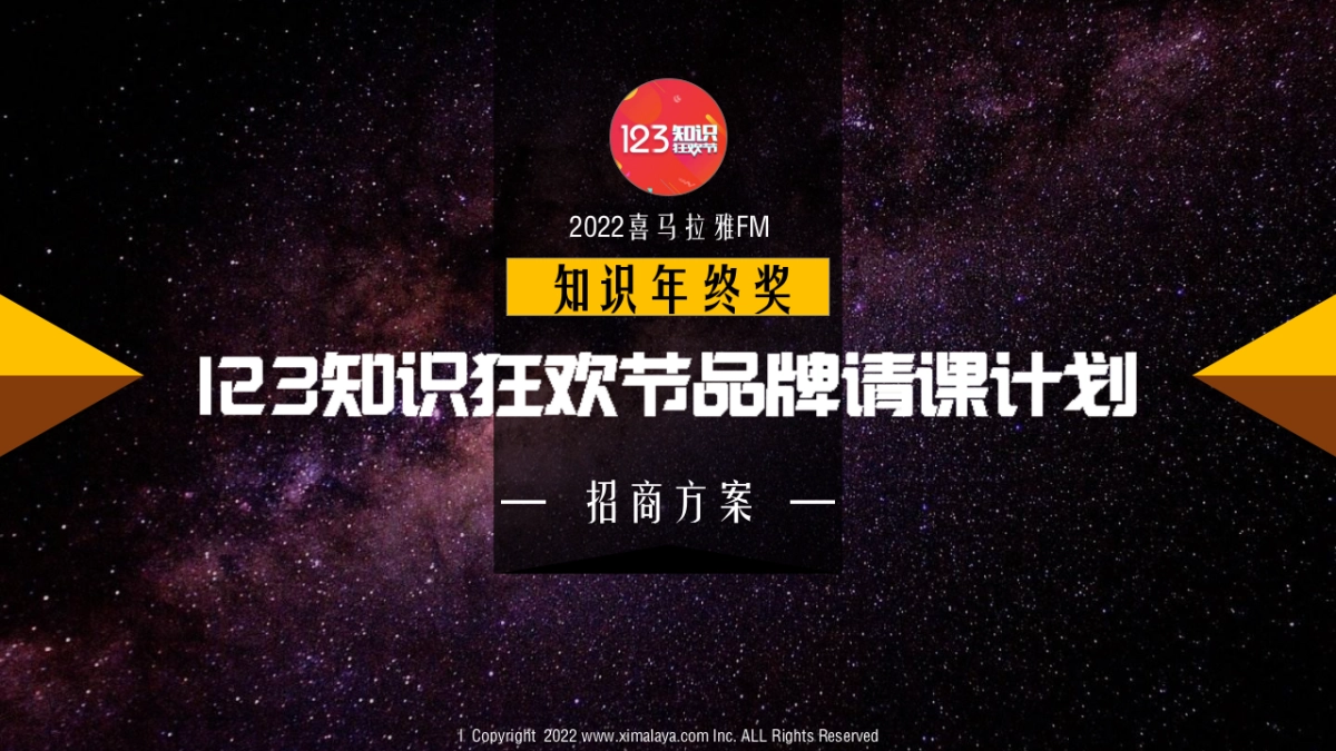 喜马拉雅123知识付费品牌招商方案_第1页