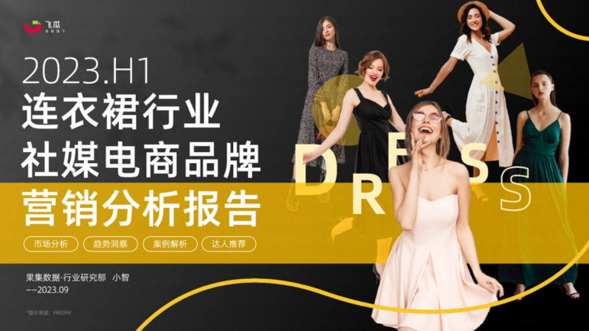 果集行研：2023年H1服饰行业连衣裙品类市场趋势&热门品牌社媒分析报告_第1页