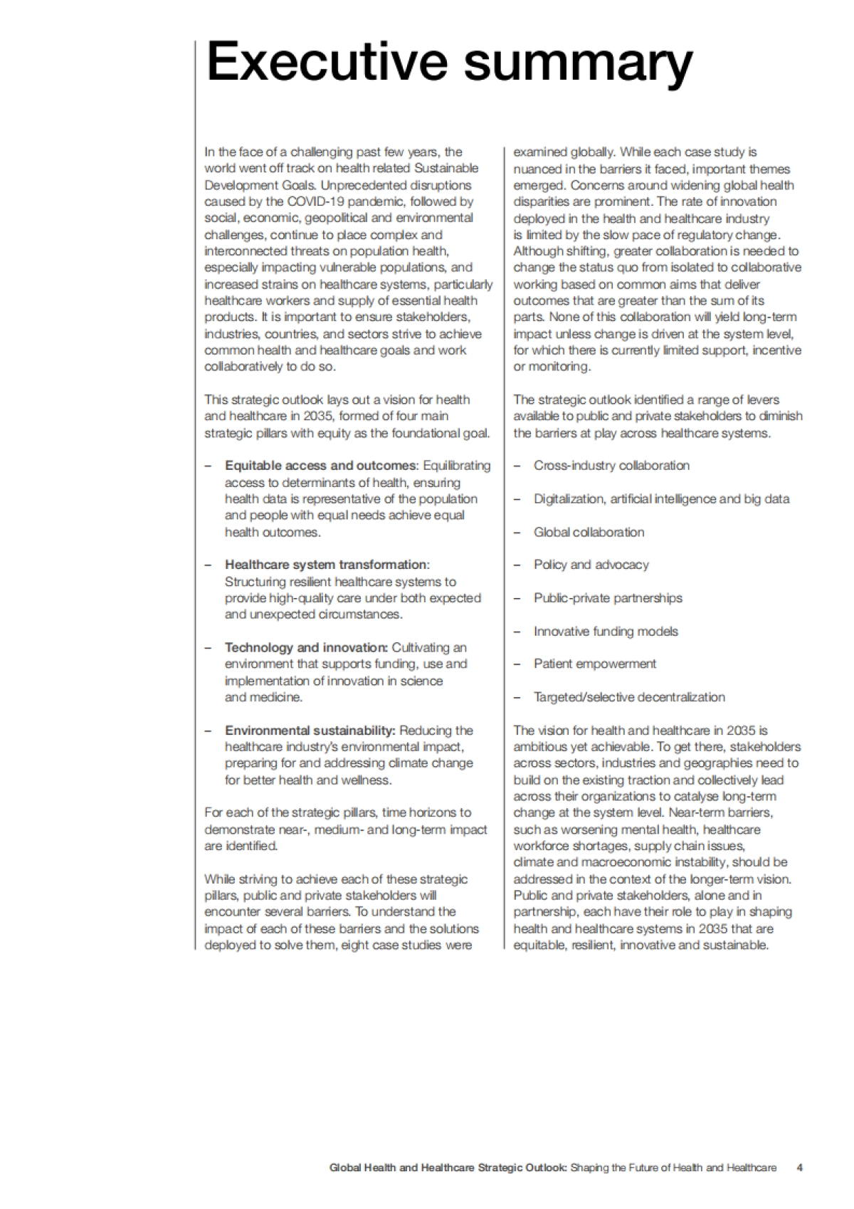 世界经济论坛：2023年全球健康和医疗保健战略前景_第4页