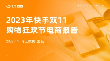 飞瓜数据：2023年快手双11购物狂欢节电商报告