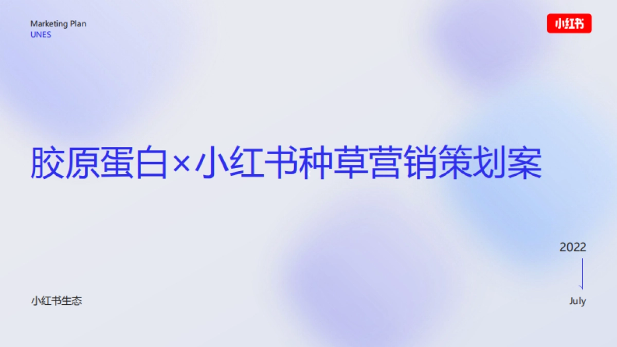 胶原蛋白产品×小红书营销策划案_第1页