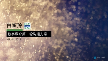 百雀羚数字媒介第二轮沟通方案