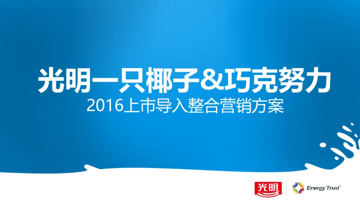 光明一只椰子&巧克努力上市导入整合营销方案_第1页