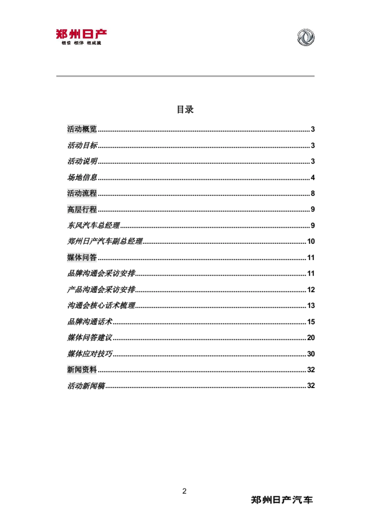 东风风度首款SUV亮相发布会高层执行手册FINAL_第2页