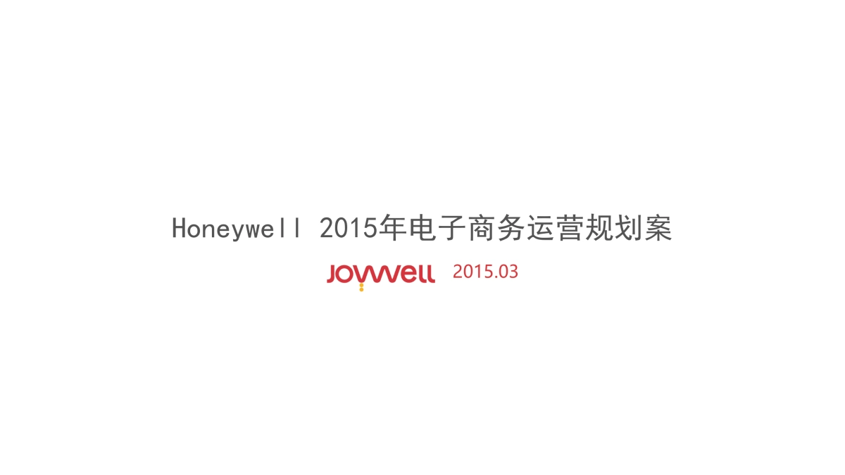 Honeywell 2015年电子商务运营规划案_第2页