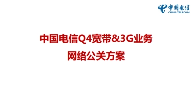 信Q4宽带&3G业务网络公关方案