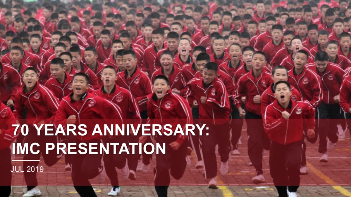 70 YEAR ANNIVERSARY - IMC PLAN -comments to revise_第1页