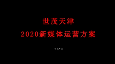 天津世茂2020年度新媒体稿件方向运营方案