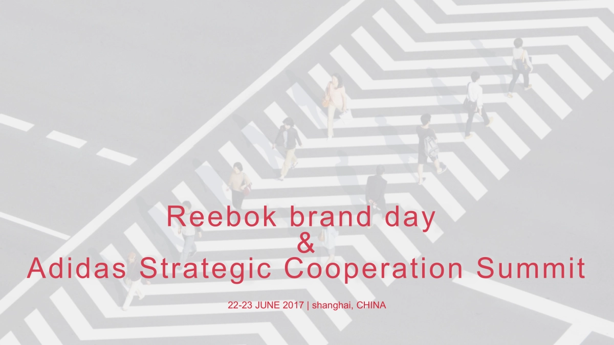 Reebok Brand Day & Adidas Strategic Cooperation Summit Creative Proposal 170617_第1页