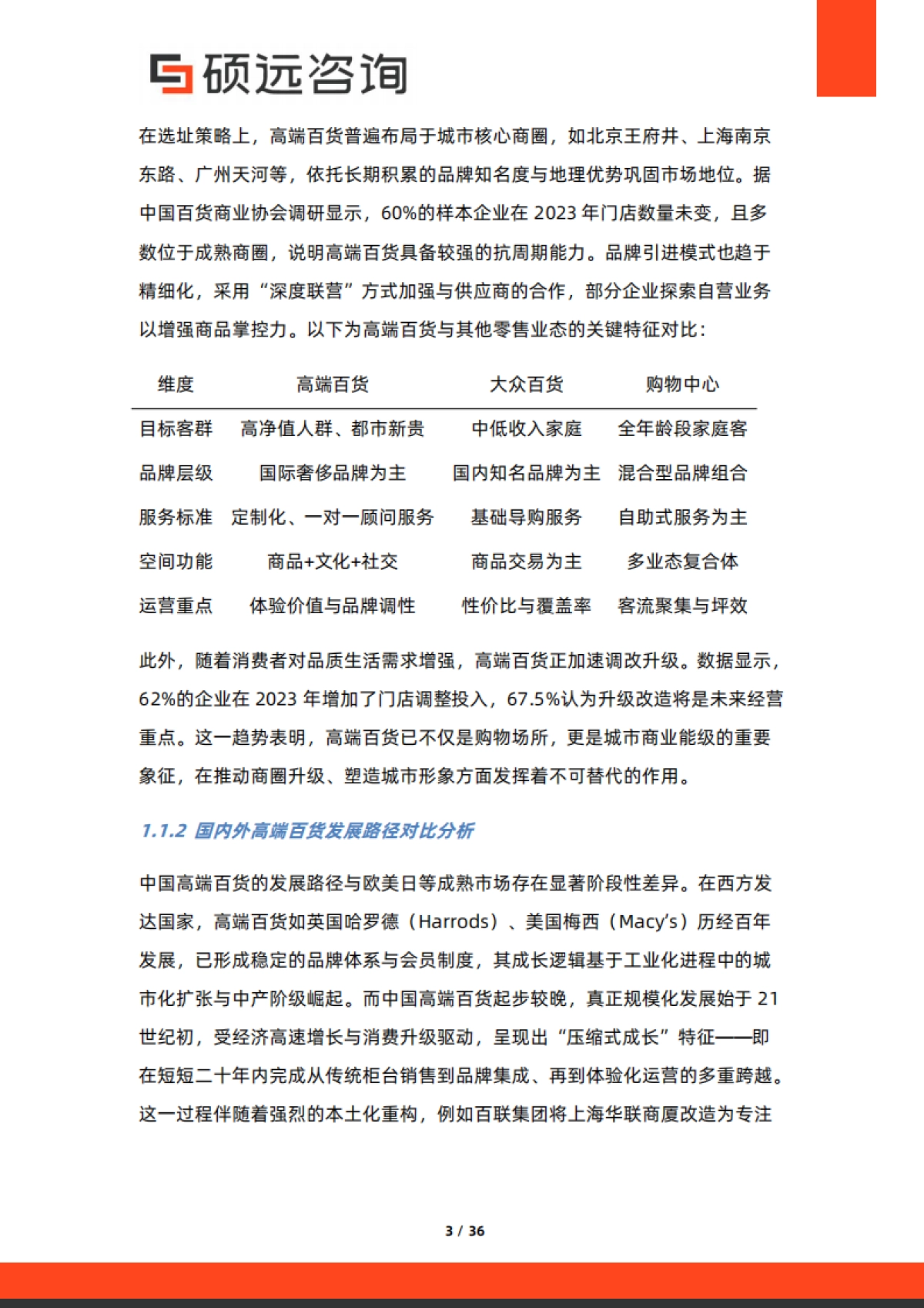 2025年中国高端百货行业行业研究报告-硕远咨询_第3页