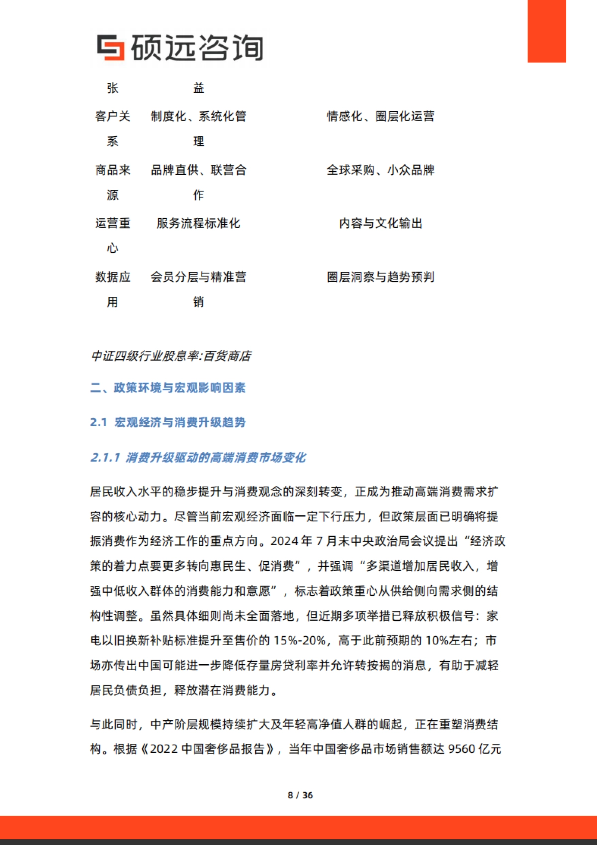 2025年中国高端百货行业行业研究报告-硕远咨询_第8页