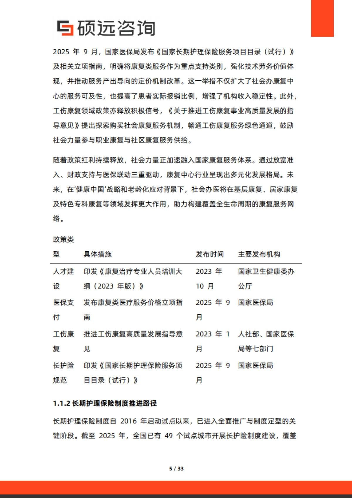 2025年中国康复中心行业研究报告-硕远咨询_第5页