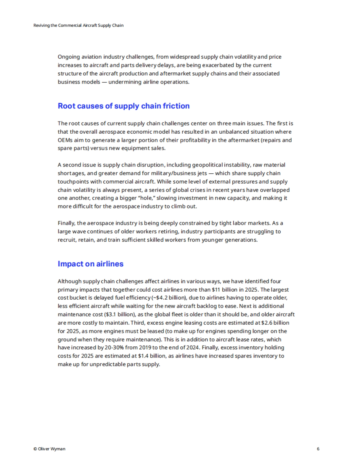 重振商用飞机供应链:是什么阻碍了商用飞机供应链——以及接下来该何去何从-奥纬咨询公司_第6页