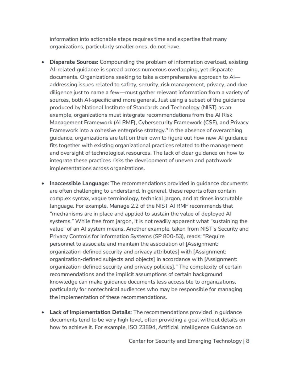 2025年协调人工智能指导：将自愿标准和最佳实践distill成一个统一的框架报告（英文版）-CSET_第9页
