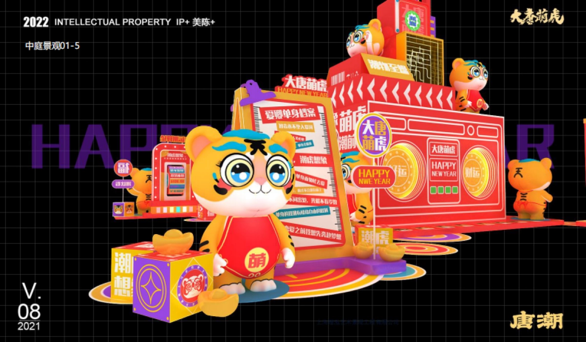 2022【大唐萌虎 潮虎想象】春节新年虎年双旦IP美陈方案-79P_第10页