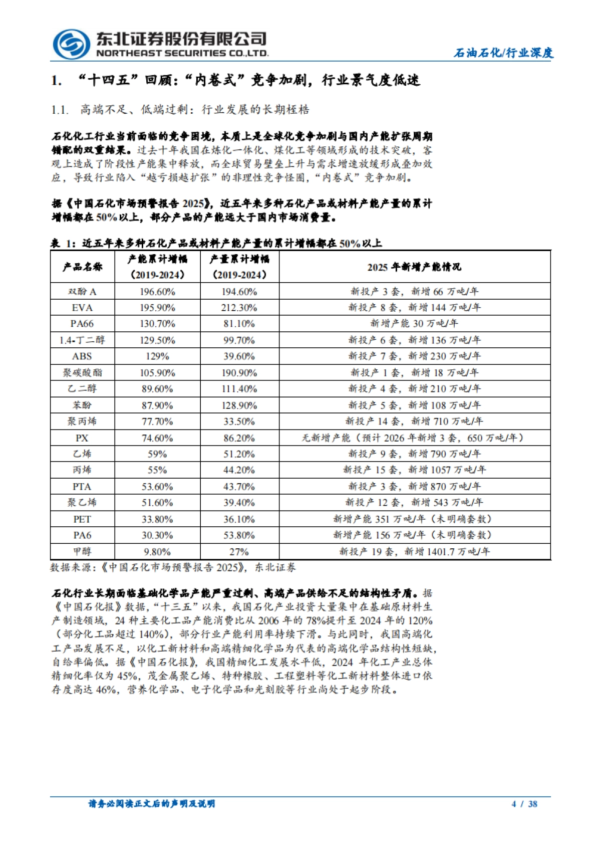 东北证券-2026年石油石化行业年度策略：反内卷谋行业新篇，奋楫扬帆破浪笃行_第4页