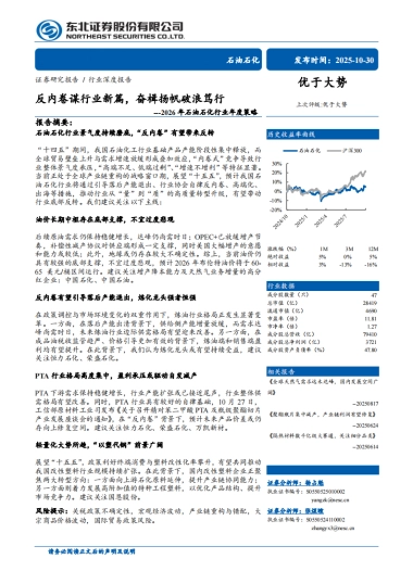 东北证券-2026年石油石化行业年度策略：反内卷谋行业新篇，奋楫扬帆破浪笃行