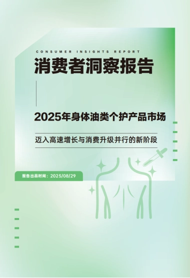 2025身体油类个护产品市场消费者洞察报告