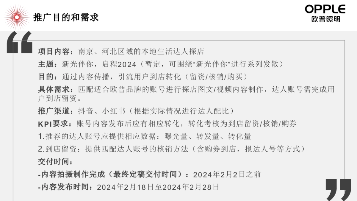 照明品牌新年达人探店策划方案_第7页