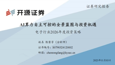 AI算力自主可控的全景蓝图与投资机遇-电子行业2026年度投资策略-开源证券