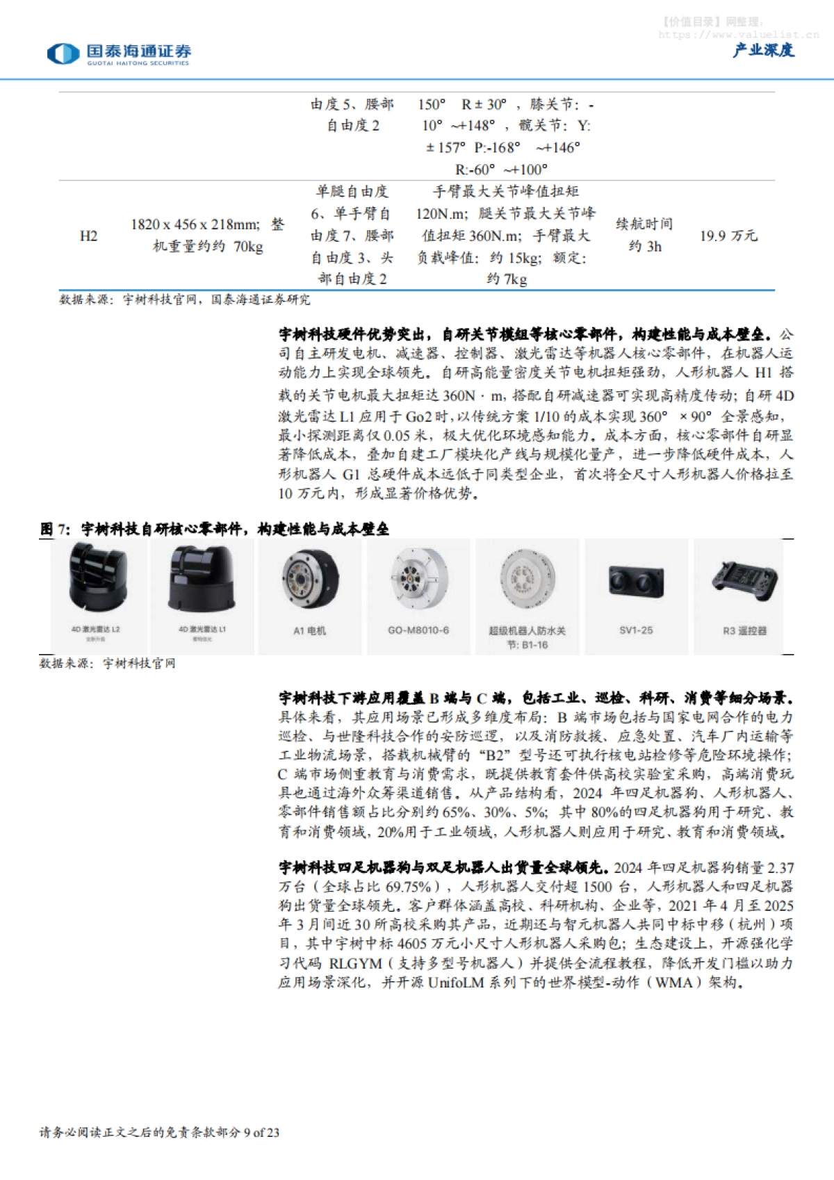 具身智能产业深度研究（五）：人形机器人硬实力助力行业加速量产-国泰海通证券_第9页