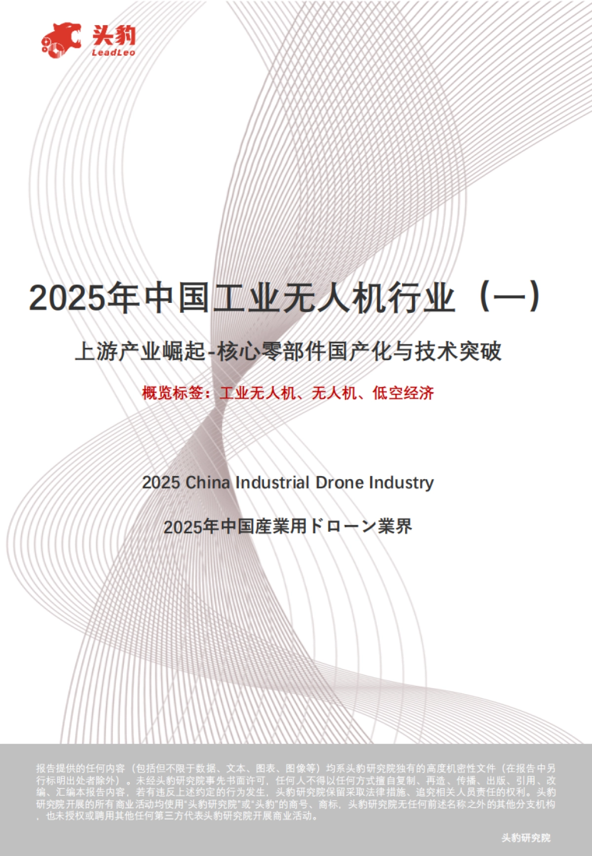 2025年中国工业无人机行业（一）：上游产业崛起-核心零部件国产化与技术突破-头豹_第1页