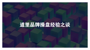 道里品牌操盘经验之谈