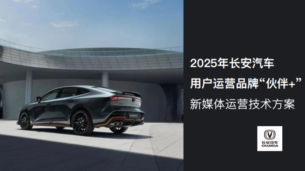 2025年长安汽车  用户运营品牌“伙伴+”  新媒体运营技术方案_第1页