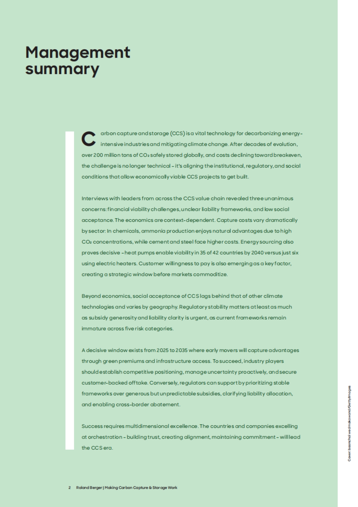 2025年实现碳捕集与封存的有效落地：经济可行性与赋能条件战略指南报告（英文版）-罗兰贝格_第2页