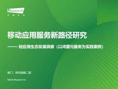 2025年移动应用服务新路径研究报告-艾瑞咨询
