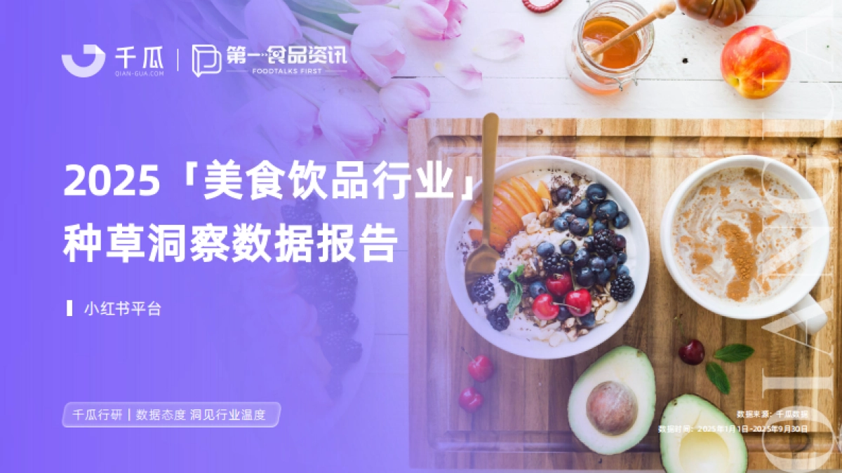 2025小红书美食饮品行业种草洞察数据报告-千瓜&第一食品资讯_第1页