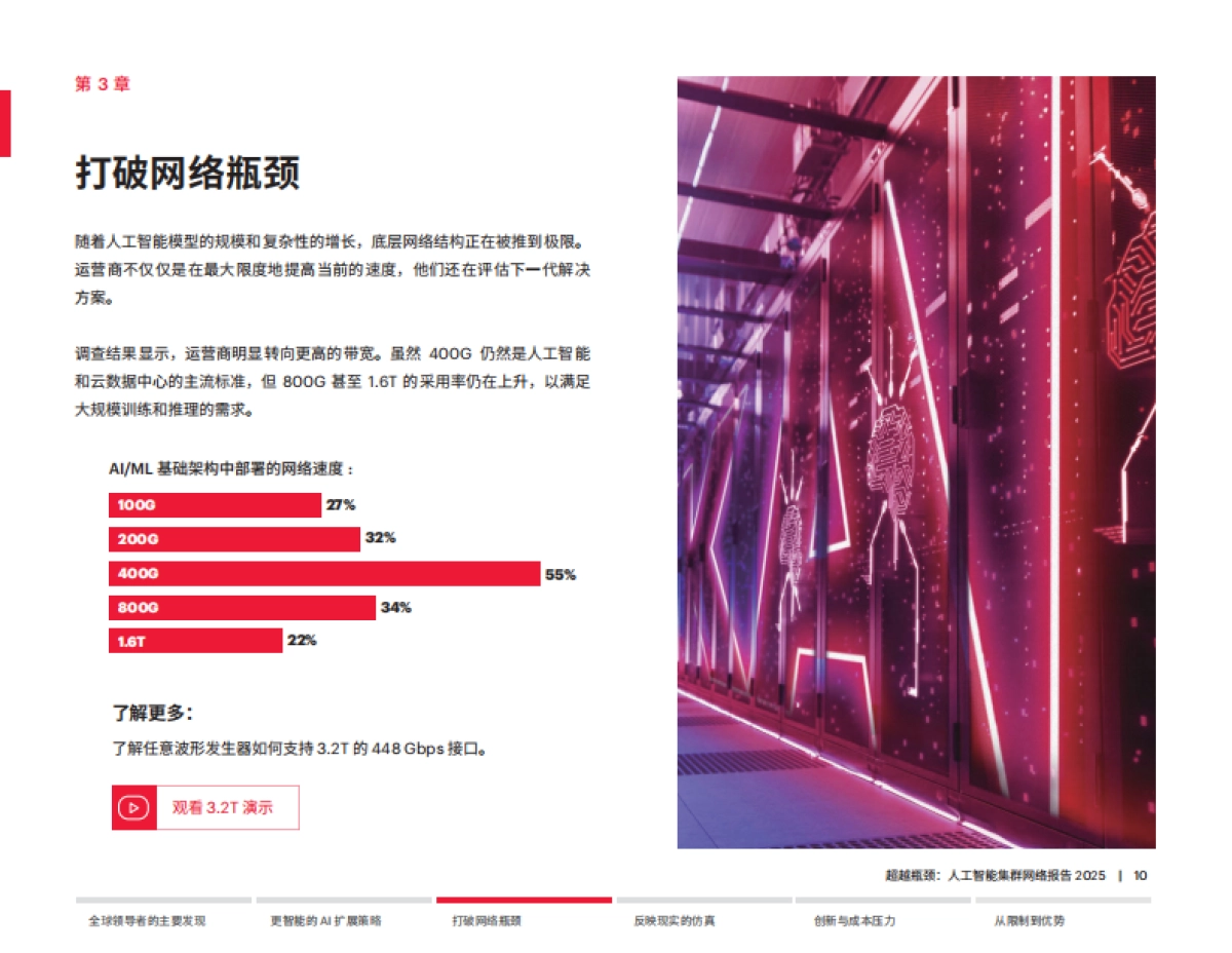 2025年超越瓶颈：人工智能集群组网报告-是德科技.pdf_第10页