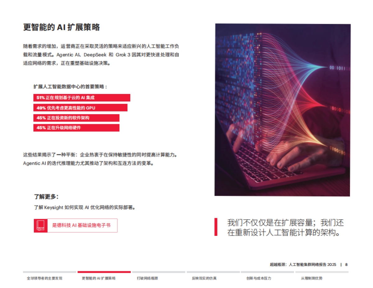 2025年超越瓶颈：人工智能集群组网报告-是德科技.pdf_第8页