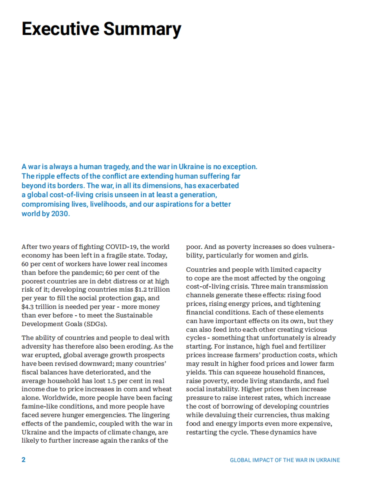08-乌克兰战争的全球影响：数十亿人面临一代人以来最大的生活成本危机（英）-联合国-25页_第2页