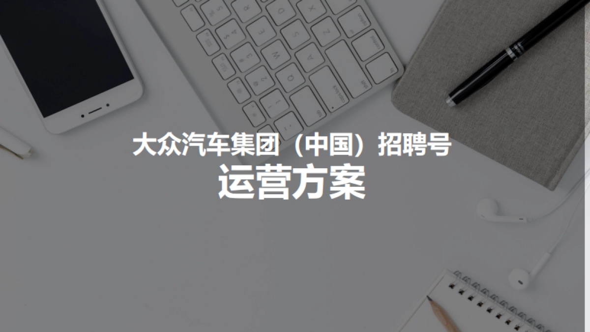 大众汽车集团（中国）招聘号运营方案_第1页