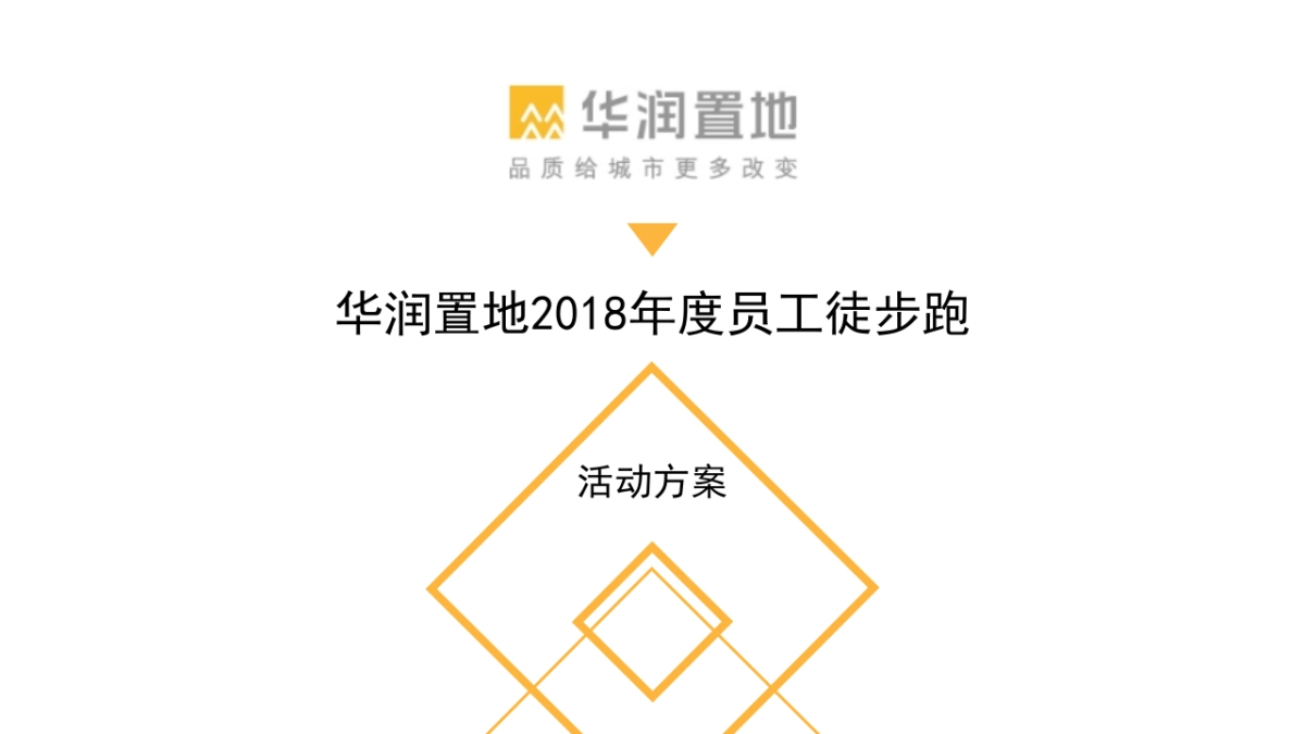 2018华润置地员工徒步跑活动方案_第1页