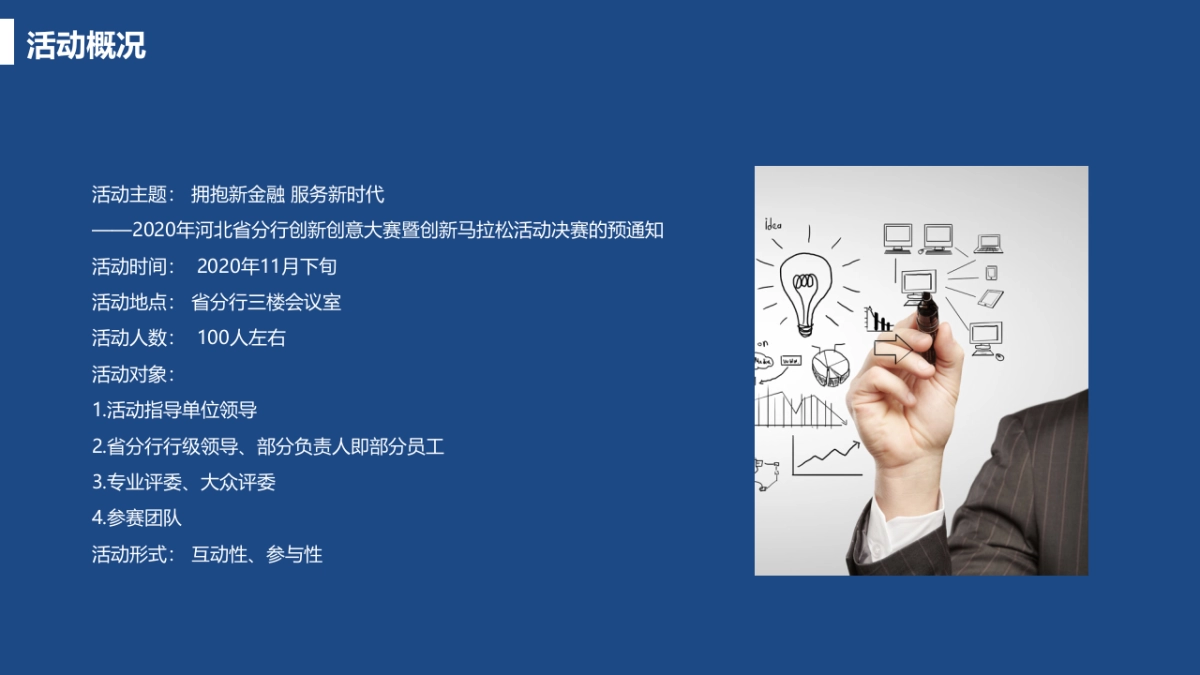 2020银行创新创意大赛暨创新拉松决赛活动策划方案_第4页