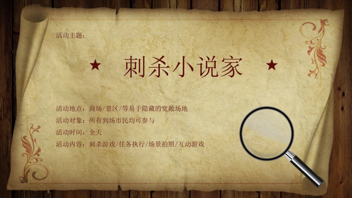 2021商业广场“刺杀小说家”实景创意趣味互动游戏活动方案_第4页