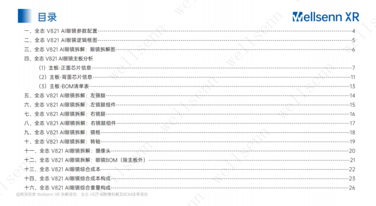 2025年AI眼镜拆解及BOM成本报告：华强北全志+V821+AI眼镜拆解-维深wellsenn.pdf_第3页